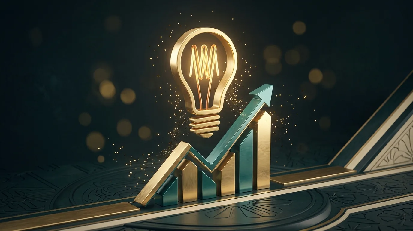 Glowing gold map with location pins and teal route lines over a dark Persian-engraved surface — local SEO for small business