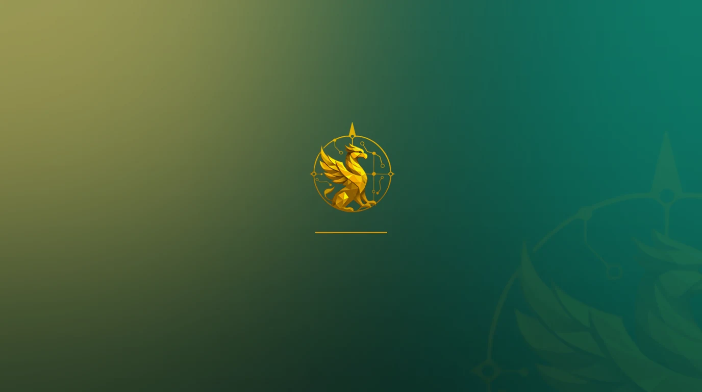 Angarum Media griffin monogram on a teal and gold gradient — UTM parameters and campaign tracking guide