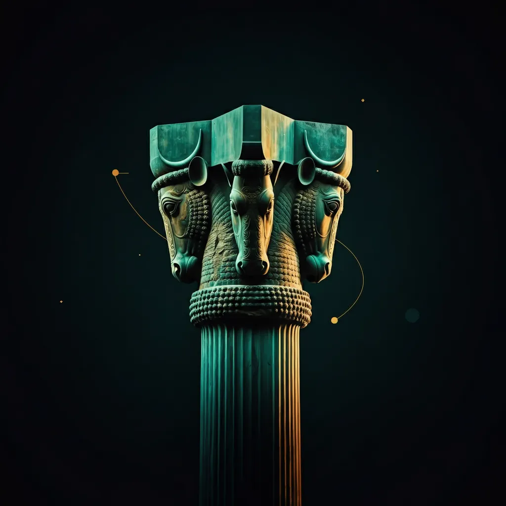 Achaemenid double-bull column capital