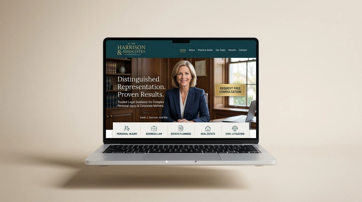 Concept website design for a law firm