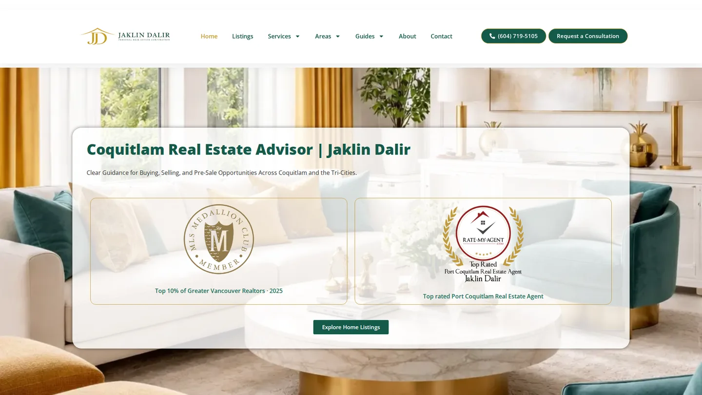 Jaklin Dalir — realtor website by Angarum Media