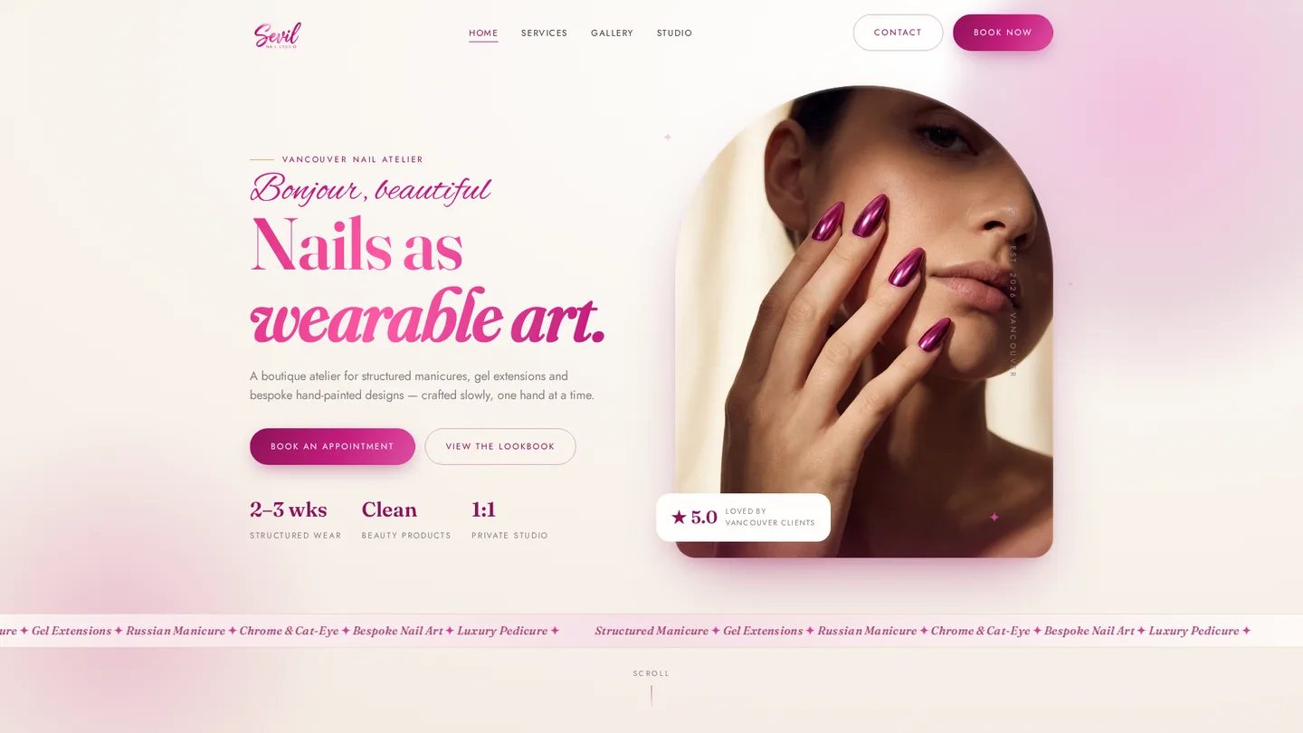 Sevil website by Angarum Media